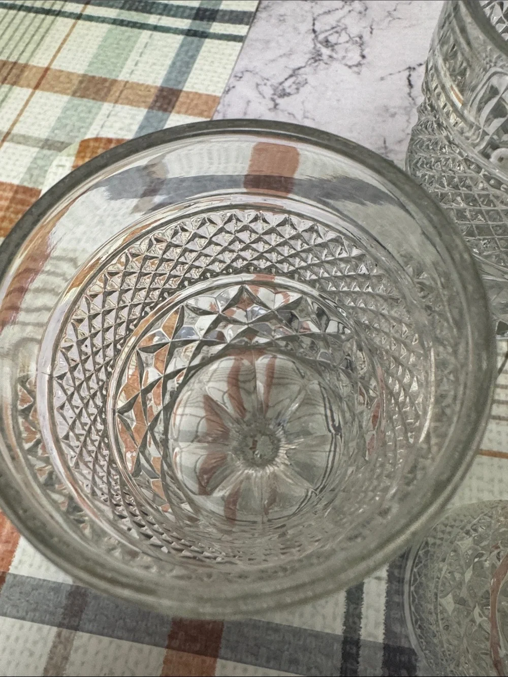 Anchor Hocking Clear Pressed Glass Wone/Water goblets  - Set of 4